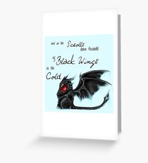 Black Wings Greeting Card