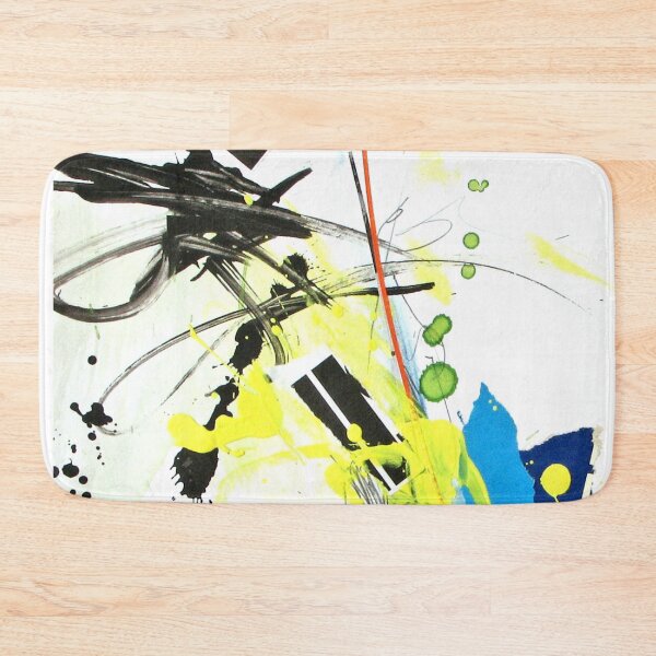 Item preview, Black, yellow and green expressionist abstract collage designed and sold by ZebEddy.