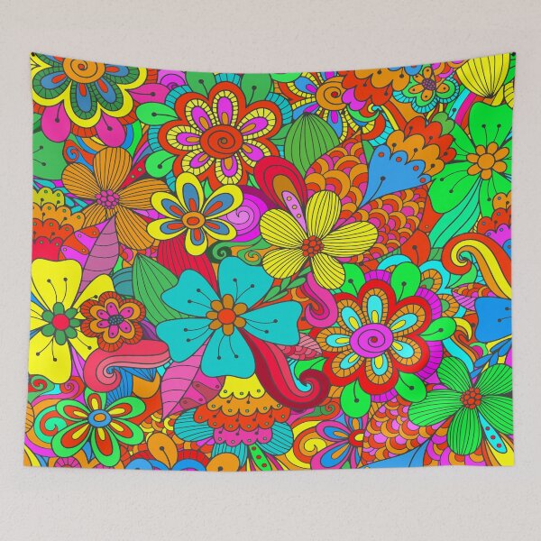 Item preview, Beautiful Flower Power Fun Retro Graphic Design designed and sold by Alondra.