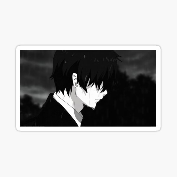 Download Sad yet hopeful - an emo anime character watches the sunset  Wallpaper | Wallpapers.com