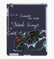 Black Wings (White Lettering) iPad Case/Skin