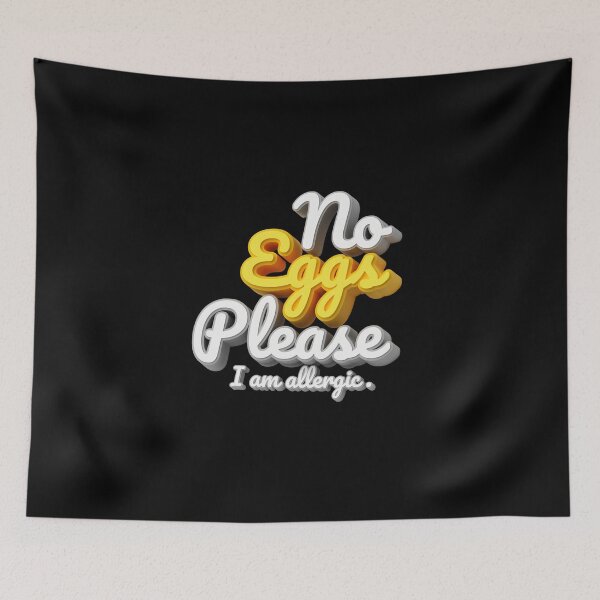 Item preview, No Eggs Please I'm Allergic 3D Text Black designed and sold by Von Kagaoan.
