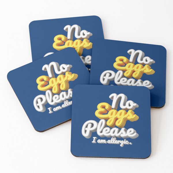 Item preview, No Eggs Please I'm Allergic 3D Text Blue V2 designed and sold by Von Kagaoan.