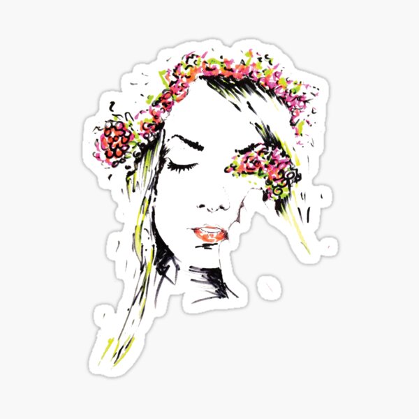 Daisy - Scribble Portrait Sticker