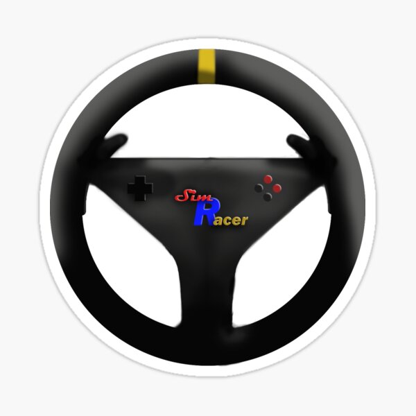 Sim Racer Steering Wheel-Multicolor Sticker