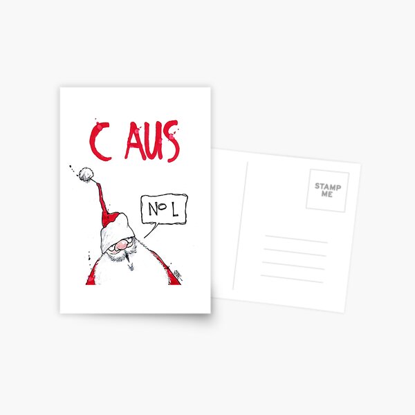 No 'L' Christmas Card Postcard