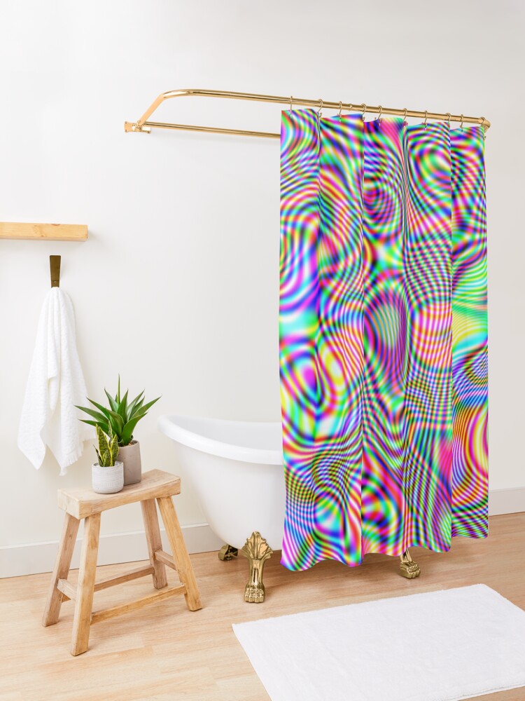 Alternate view of Abstraction #E Shower Curtain