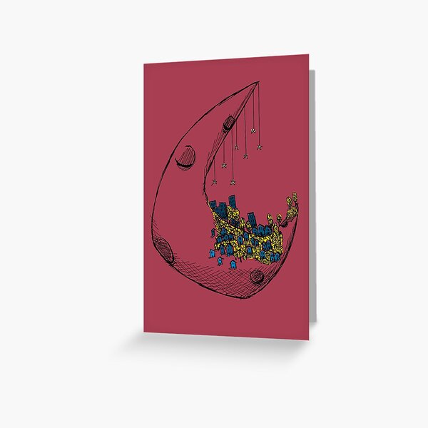 On the moon Greeting Card