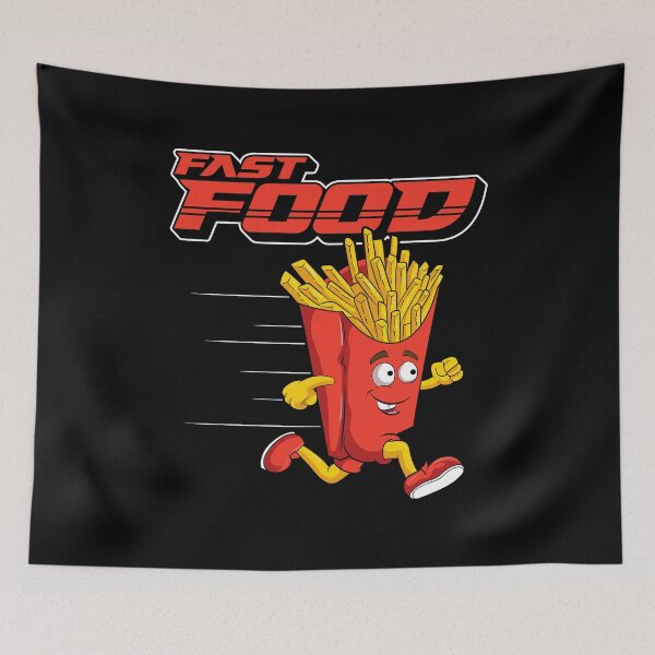 Item preview, Cute & Funny Fast Food Running French Fries Punny designed and sold by perfectpresents.