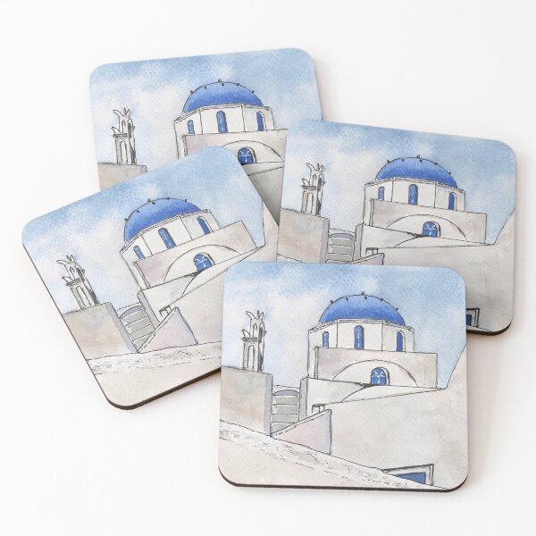Item preview, Santorini - Blue Domes 2 designed and sold by Davrod.