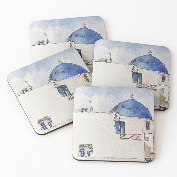Item preview, Santorini - Blue Domes 1 designed and sold by Davrod.