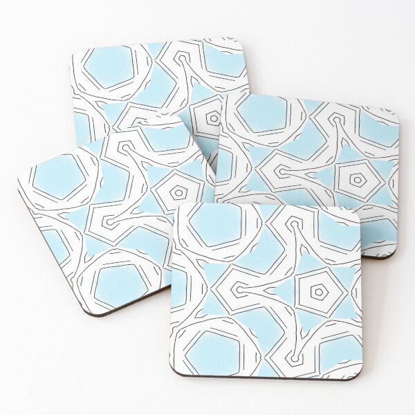 Item preview, Blue and White Cartoon Sketch Pattern designed and sold by Poetic Patterns Studio.