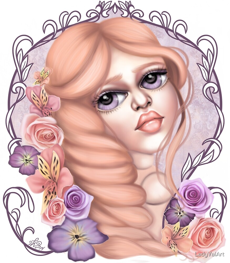 "Isabella Garden Of Dolls Collection" by LadyValArt Redbubble