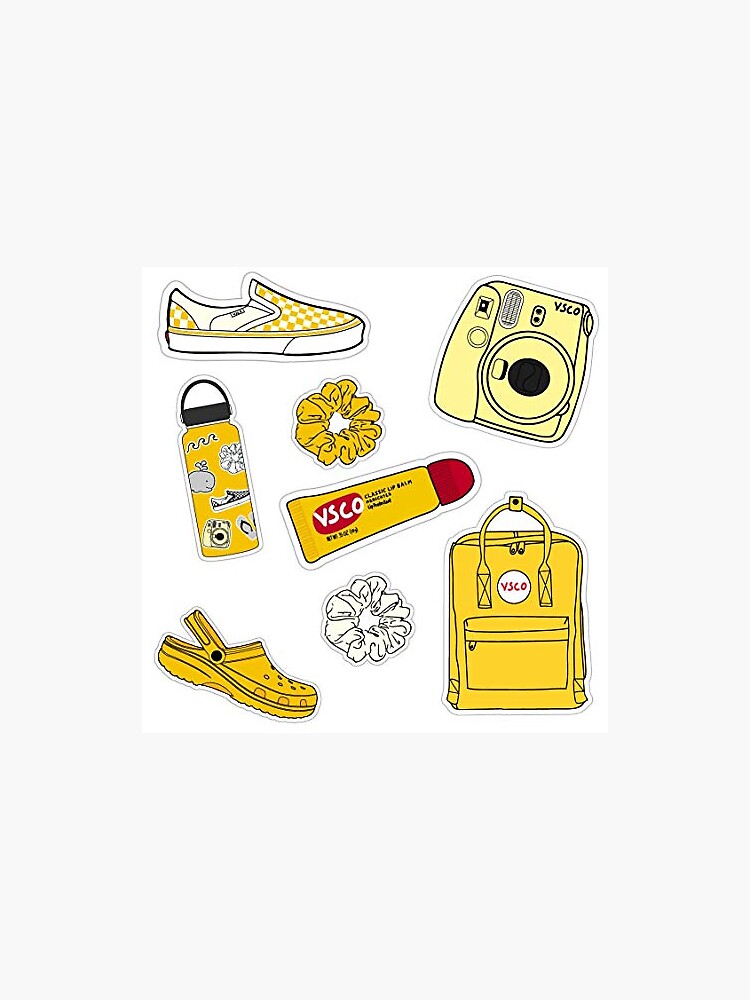 "yellow vsco sticker pack" Sticker for Sale by mycooooll Redbubble