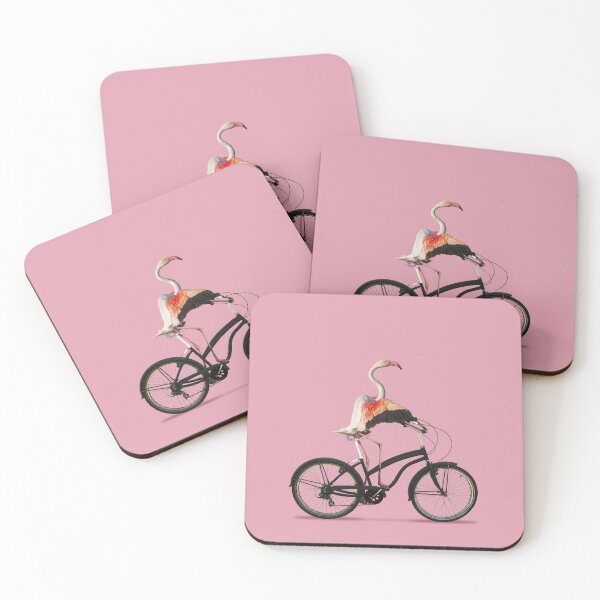 Item preview, Flamingo riding a bicycle designed and sold by ArdeaOnline.