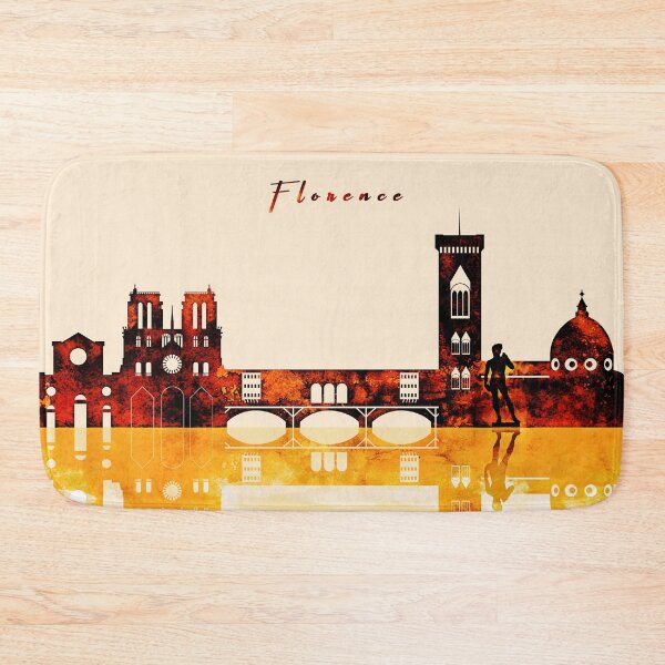 Item preview, Florence Italy Red Yellow Skyline designed and sold by DimDom.
