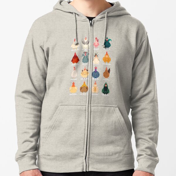 Cute Chicken Zipped Hoodie