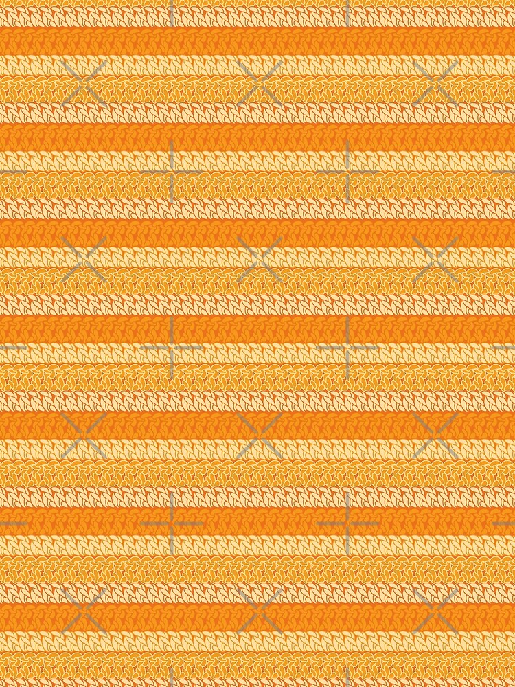 Faux double crochet stitch pattern with orange and yellow hues by nobelbunt