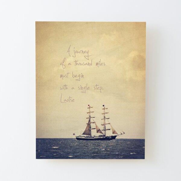 Sailing Wood Mounted Print