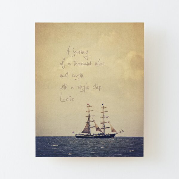 Sailing Wood Mounted Print