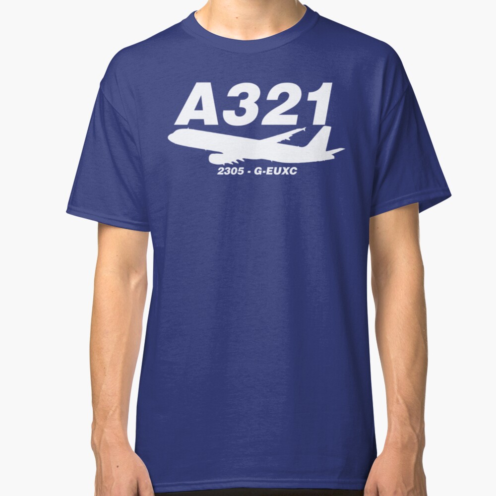 A321 2305 G-EUXC (White Print) Classic T-Shirt