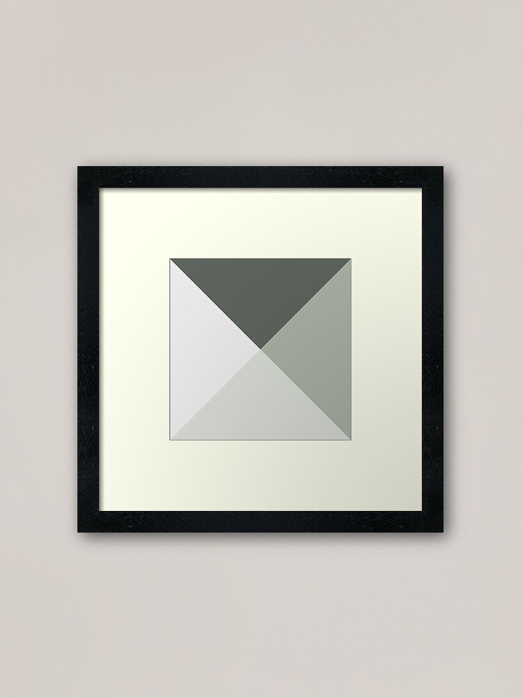 Alternate view of Geometric Pattern: Pyramid: Moss Framed Art Print