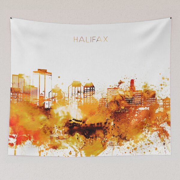 Item preview, Halifax Canada Red Yellow Skyline designed and sold by DimDom.