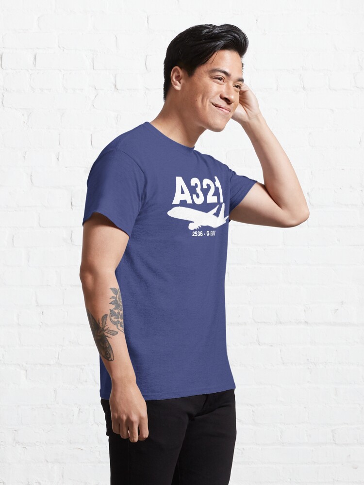 Alternate view of A321 2536 G-EUXI (White Print) Classic T-Shirt