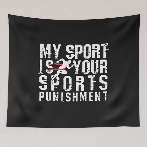 Item preview, Running My Sport is Your Sports Punishment Athlete at the Finish Red Ribbon  designed and sold by alenaz.