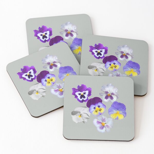 Item preview, Mixed Pastel Pansies - White, Purple and Yellow designed and sold by STHogan2.