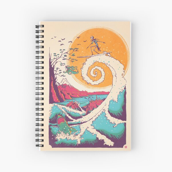 Surf Before Christmas Spiral Notebook