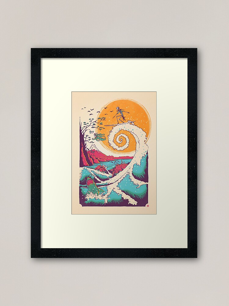Alternate view of Surf Before Christmas Framed Art Print