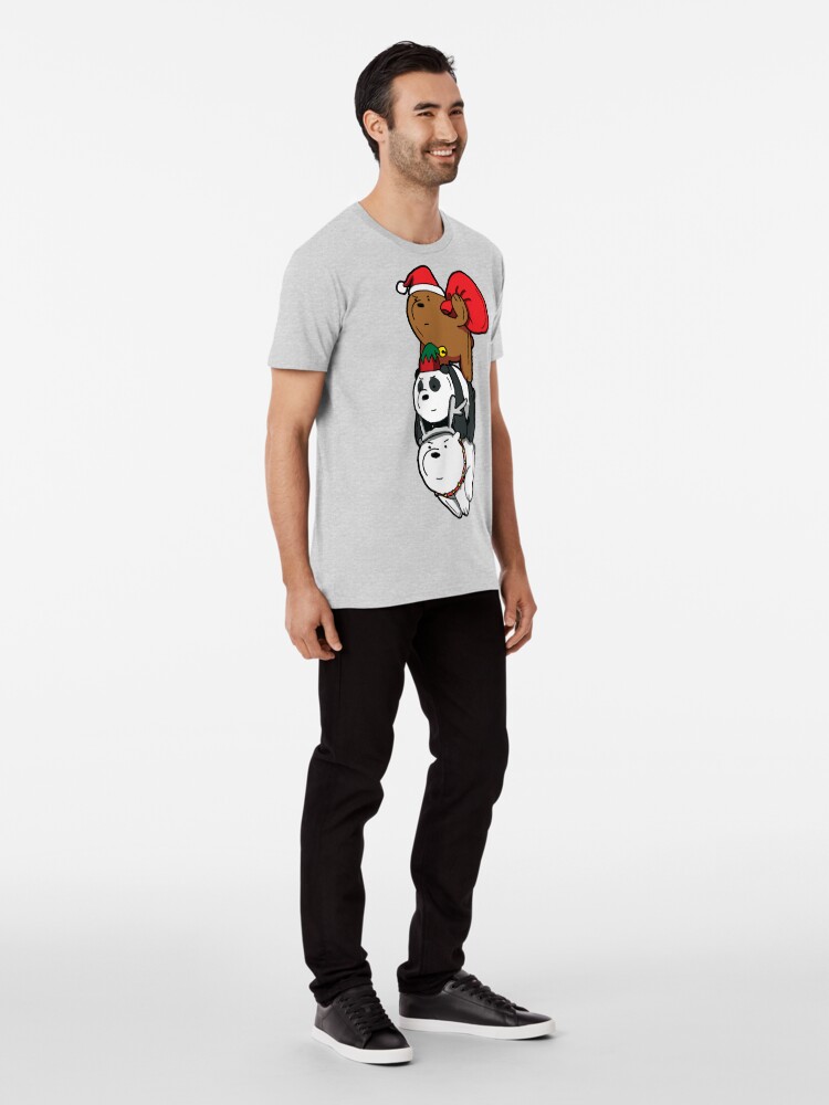 Alternate view of We Bare Bears™ Christmas Themed Bears Premium T-Shirt
