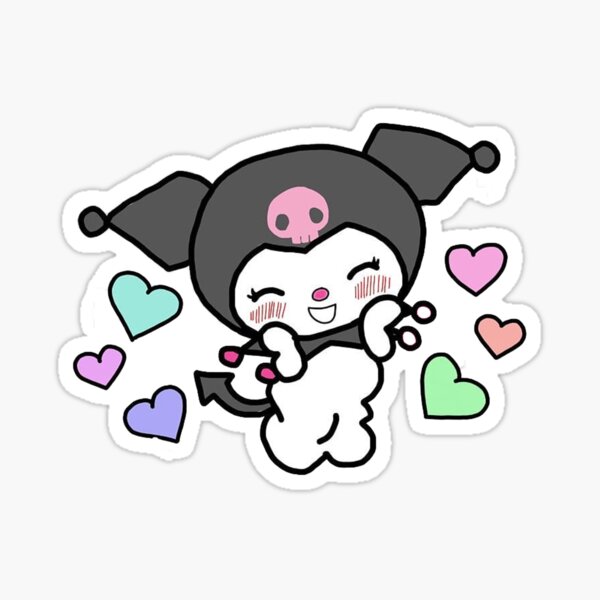Blushing Kuromi Sticker
