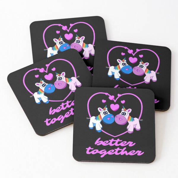 Item preview, Cartoon unicorns love valentines saying gift designed and sold by Weilichesmag.