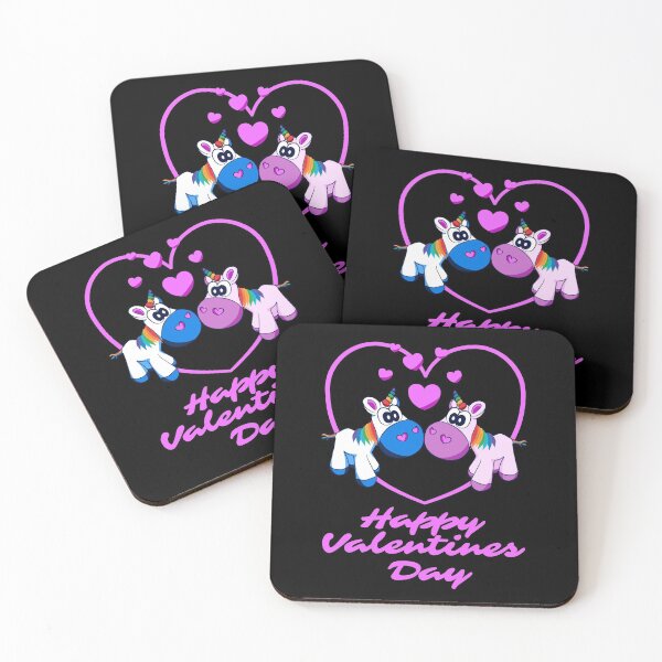 Item preview, Cartoon unicorns love valentines saying gift designed and sold by Weilichesmag.