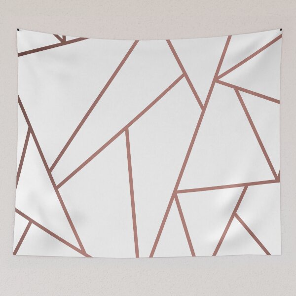 Item preview, White and copper geometric background designed and sold by Jenmag.