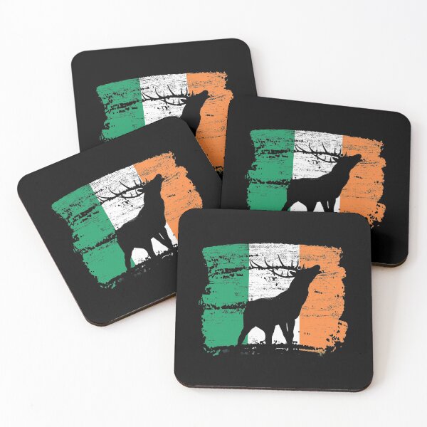 Item preview, Irish flag red deer antlers pride gift designed and sold by Weilichesmag.