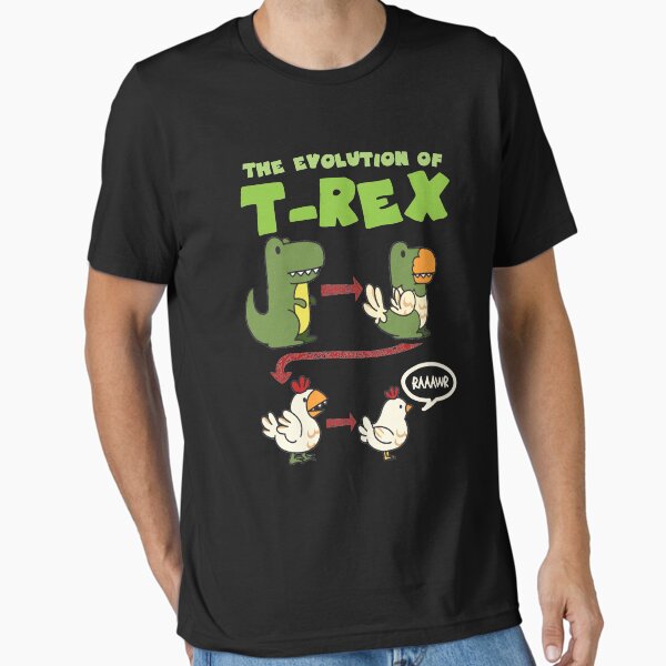 Item preview, The Evolution of T-Rex Chicken Lover Dinosaur Farmer designed and sold by cloth-ly.