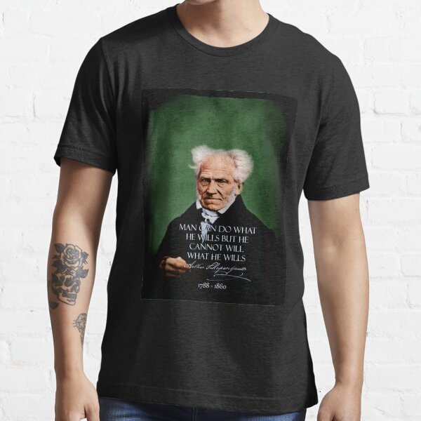 Schopenhauer~FREE.WILL~retouched~BEST.QUALITY~Colorized~Grün Essential T-Shirt