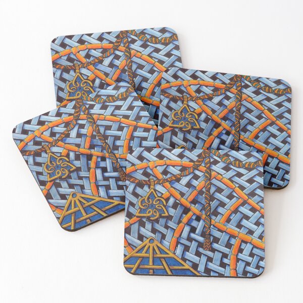Item preview, 474 - BLUE & ORANGE CELTIC DESIGN - DAVE EDWARDS - COLOURED PENCILS - 2019 designed and sold by BLYTHART.