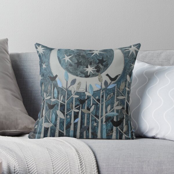 Forest Moon Throw Pillow