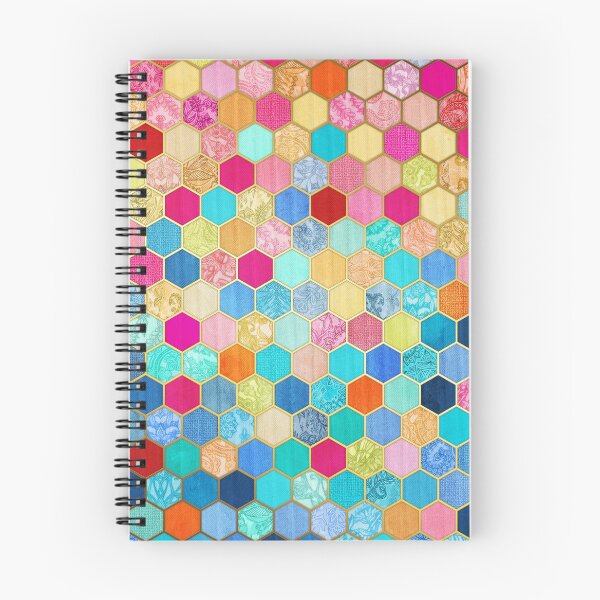 Item preview, Patterned Honeycomb Patchwork in Jewel Colors designed and sold by micklyn.