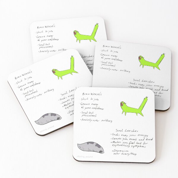 Item preview, Brain Weasels and Soul Leeches designed and sold by FoxingAround.