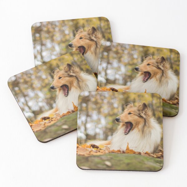 Item preview, Yawning gold rough collie designed and sold by CrunchyCableStudio.