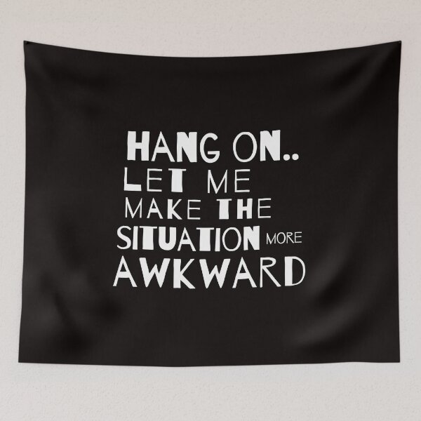 Item preview, Hang On Introvert Awkward Social Anxiety Cute Funny Happy Sarcastic Birthday Gift designed and sold by EpsilonEridani.