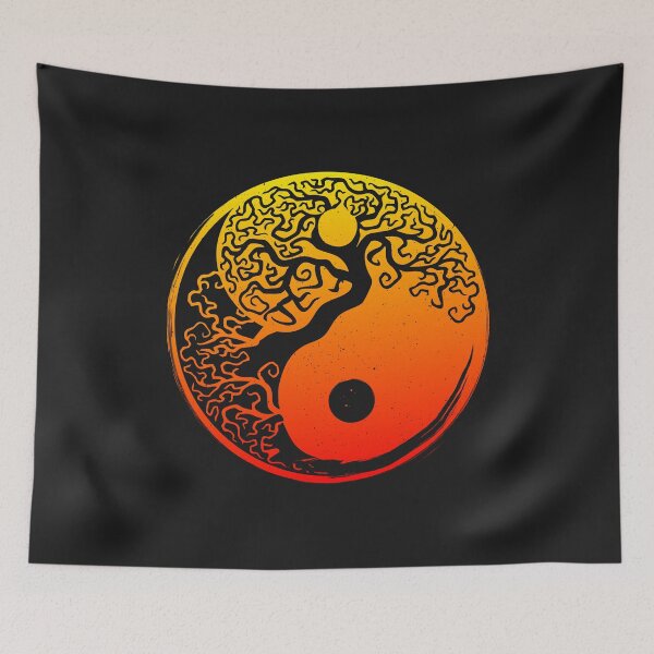 Item preview, Yin Yang Symbol Spiritual Tree Day and Night Circle  designed and sold by alenaz.