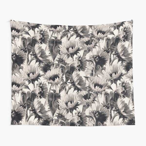 Sunflowers in Soft Sepia Tapestry