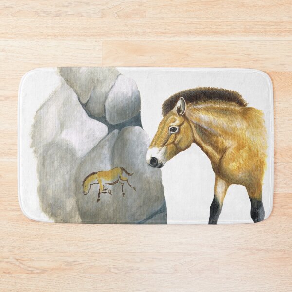 Aperçu de l'œuvre cheval de Przewalski dans une grotte créée et vendue par mindgoop.