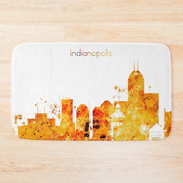 Item preview, Indianapolis Indiana Red Yellow Skyline designed and sold by DimDom.
